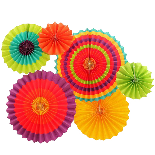 Bright Color Paper Fan D.I.Y Set